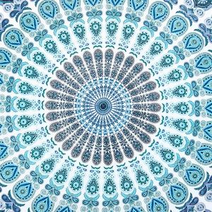 Blue mandala tapestry